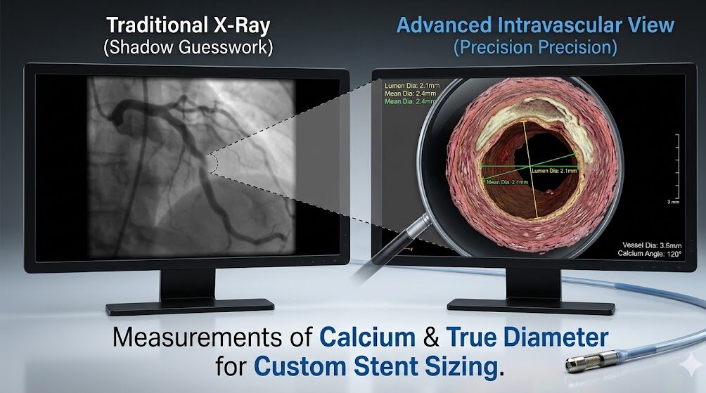 Intravascular Imaging Precision (Shadow vs. Clarity)
