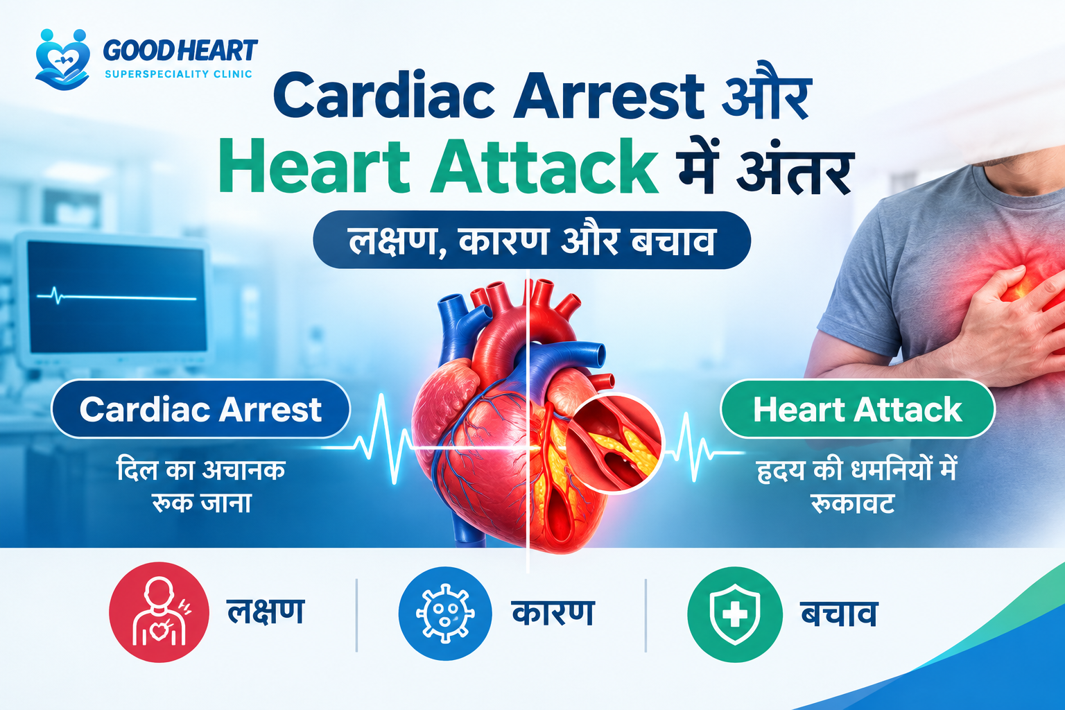 Cardiac Arrest और Heart Attack
